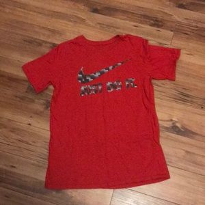 Red Nike t-shirt